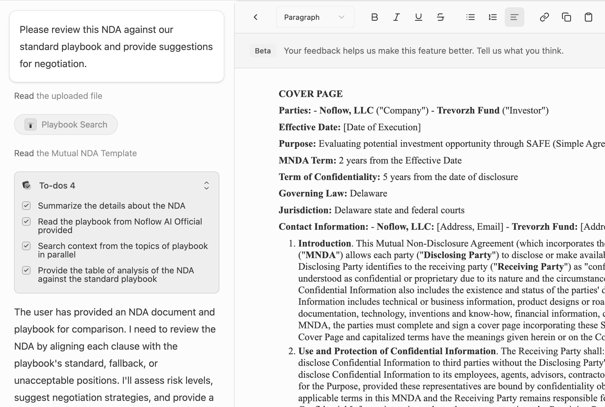 NoFlow AI Contract Platform